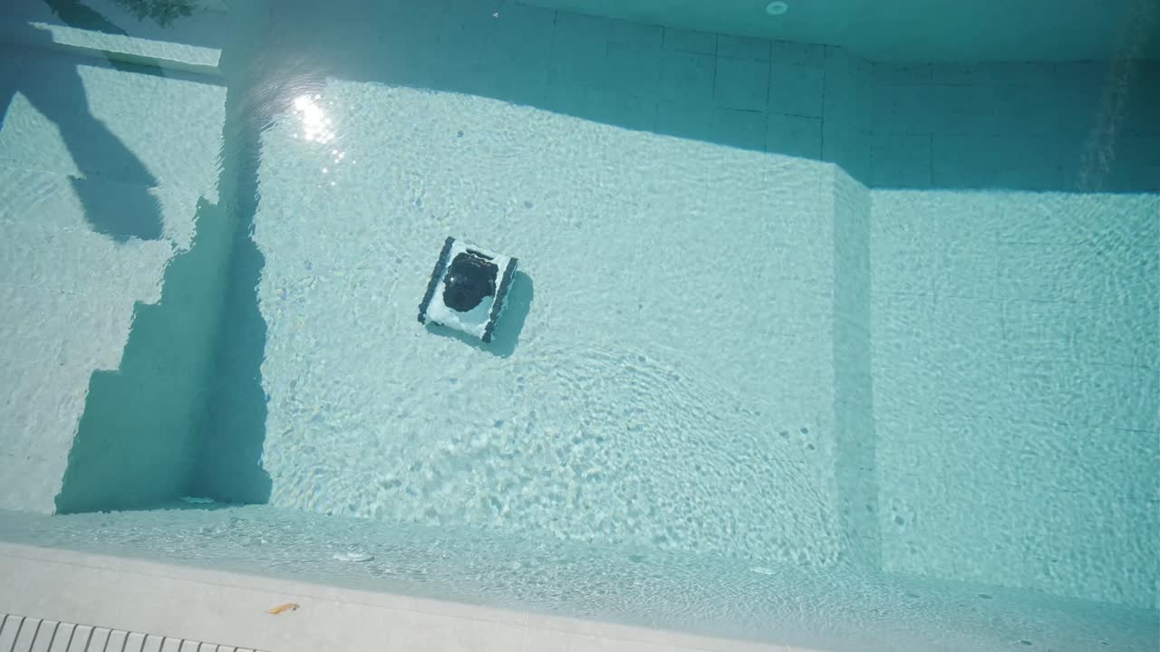 Pool Cleaning Robot in Action