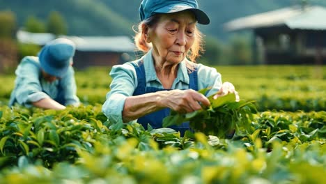 tea harvesting on a plantation