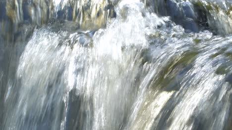 beautiful flowing waterfall in all directions on sunny day