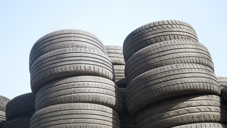 stack of used tires