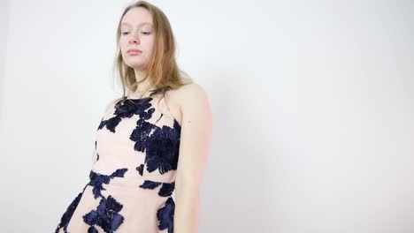 slow dance performance of a thoughtful caucasian dancer