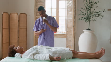 man ready to start the massage