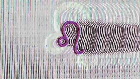 LEO-zodiac-sign-glitching-analog-VHS-effect,-Leo-glitch-horoscope