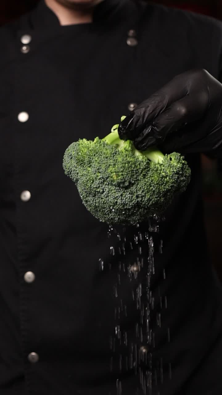 Chef Washing Broccoli