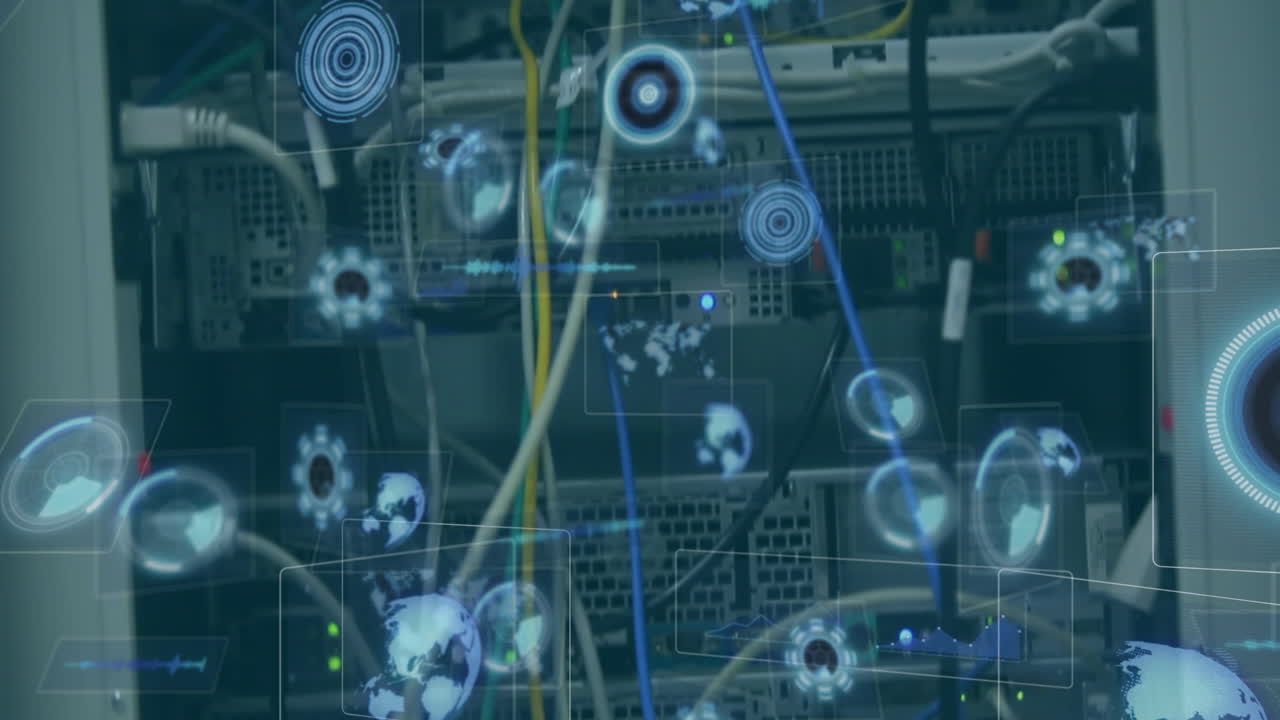 Animation of data processing over computer server