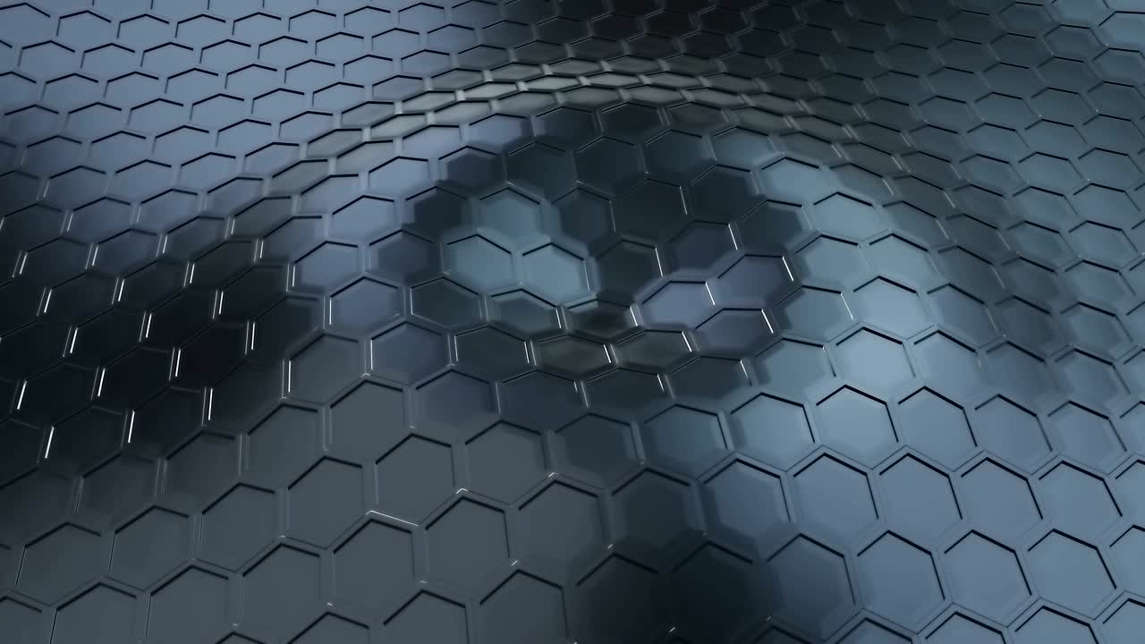 미래 기술 파동 육각형 패턴 현대적인 배경 3d 렌더링