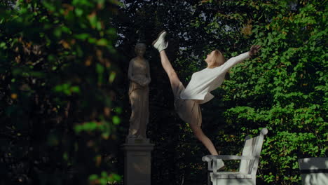 woman posing in a garden