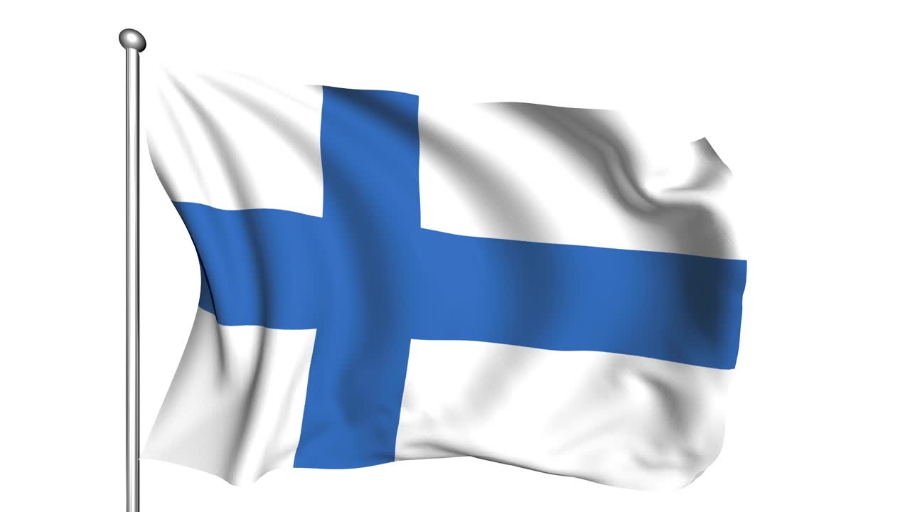 핀란드의 발은 바람에 (알파 채널, 반투명, loopable)