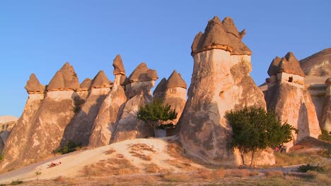 bizarre geological formations at cappadocia turkey