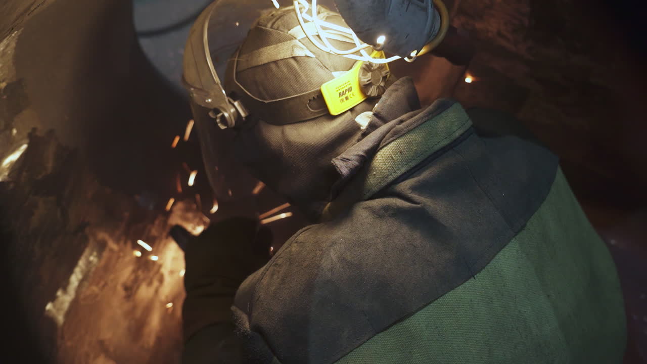Welder at work