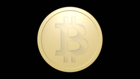 signo de bitcoin en moneda de oro
