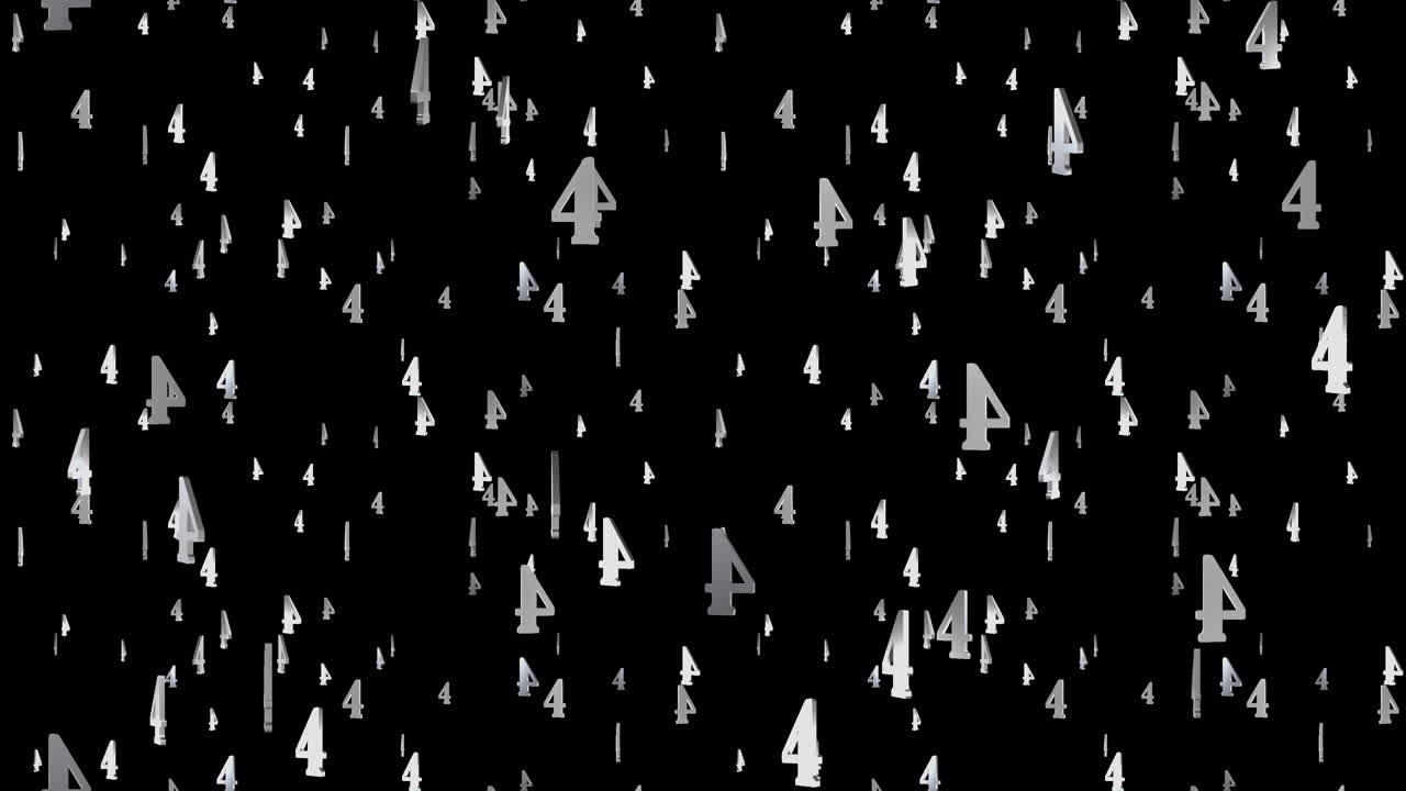 4 azulejos de bucle con número alfa