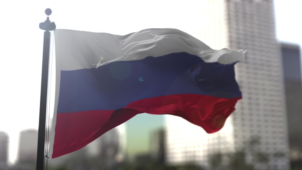 российский национальный флаг. россия страна размахивает флагом. политика и новости иллюстрация