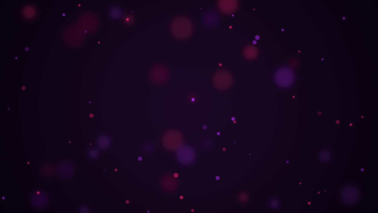 Abstract Motion Background with Floating Purple and Red Particles