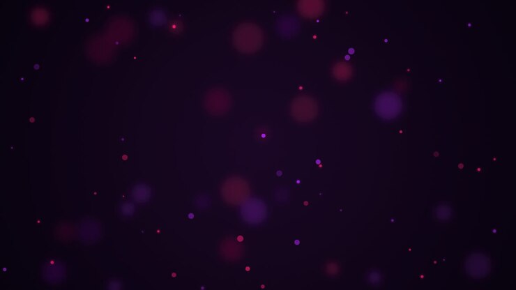 Abstract Motion Background with Floating Purple and Red Particles