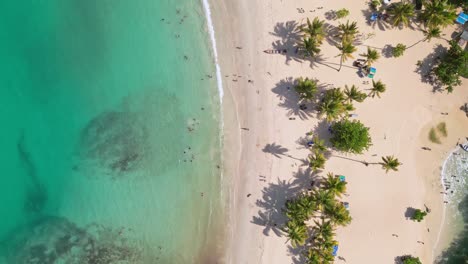 Disparo-A-La-Cabeza-De-Un-Dron-De-La-Idílica-Costa-De-La-Playa-De-Ermitaño-En-Samana,-República-Dominicana