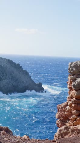 coastal view of rocky cliffs and ocean