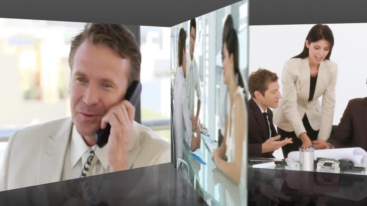 gente de negocios trabajando en el metraje