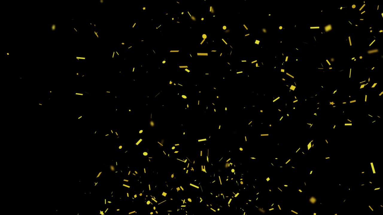 coloridas partículas de confeti explosiones caída de animación