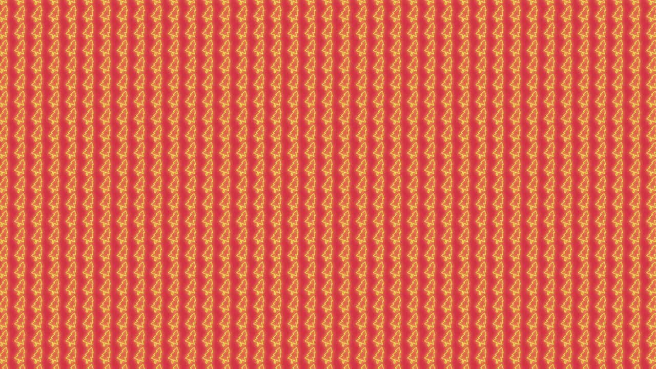 Christmas Tree Tiled Background Animation Pattern in Glowing Green and Red