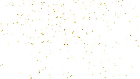 el confeti dorado cayendo.