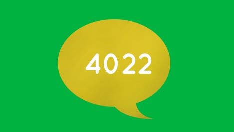 yellow speech bubble with number 4k