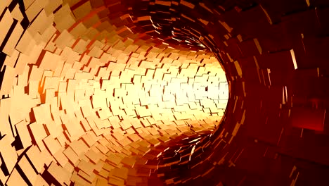 brown tunnel loop motion abstract geometric