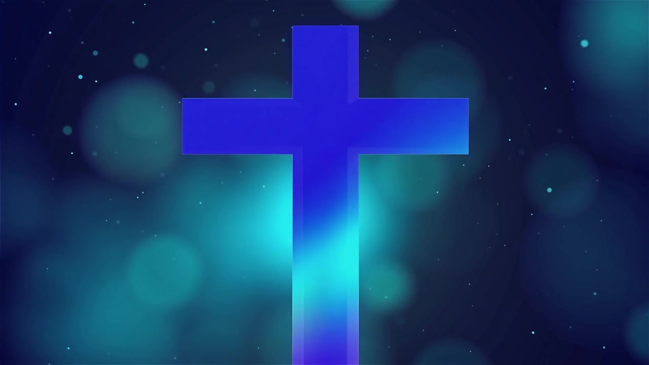 Cruz Cristiana con Luz Celestial, Fondo para Adoración.