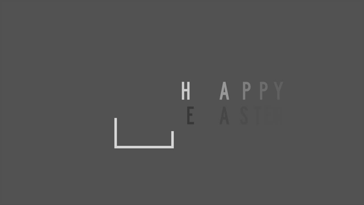 회색 그라데이션에 흰색 프레임에 행복 한 부활절
