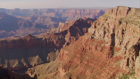 Beautiful-Aerial-Over-Grand-Canyon-Rim-At-Dawn