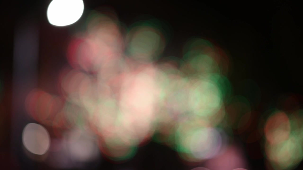 Colorful Bokeh Lights at Night