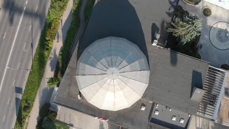 roof of the dome of the planetarium in poland.