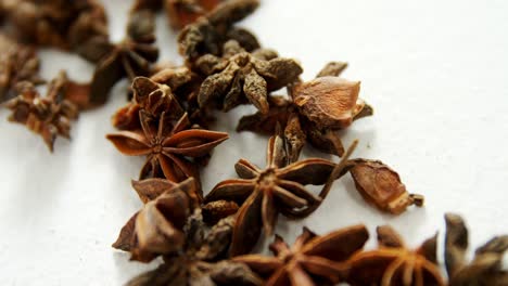 star anise on white background 4k