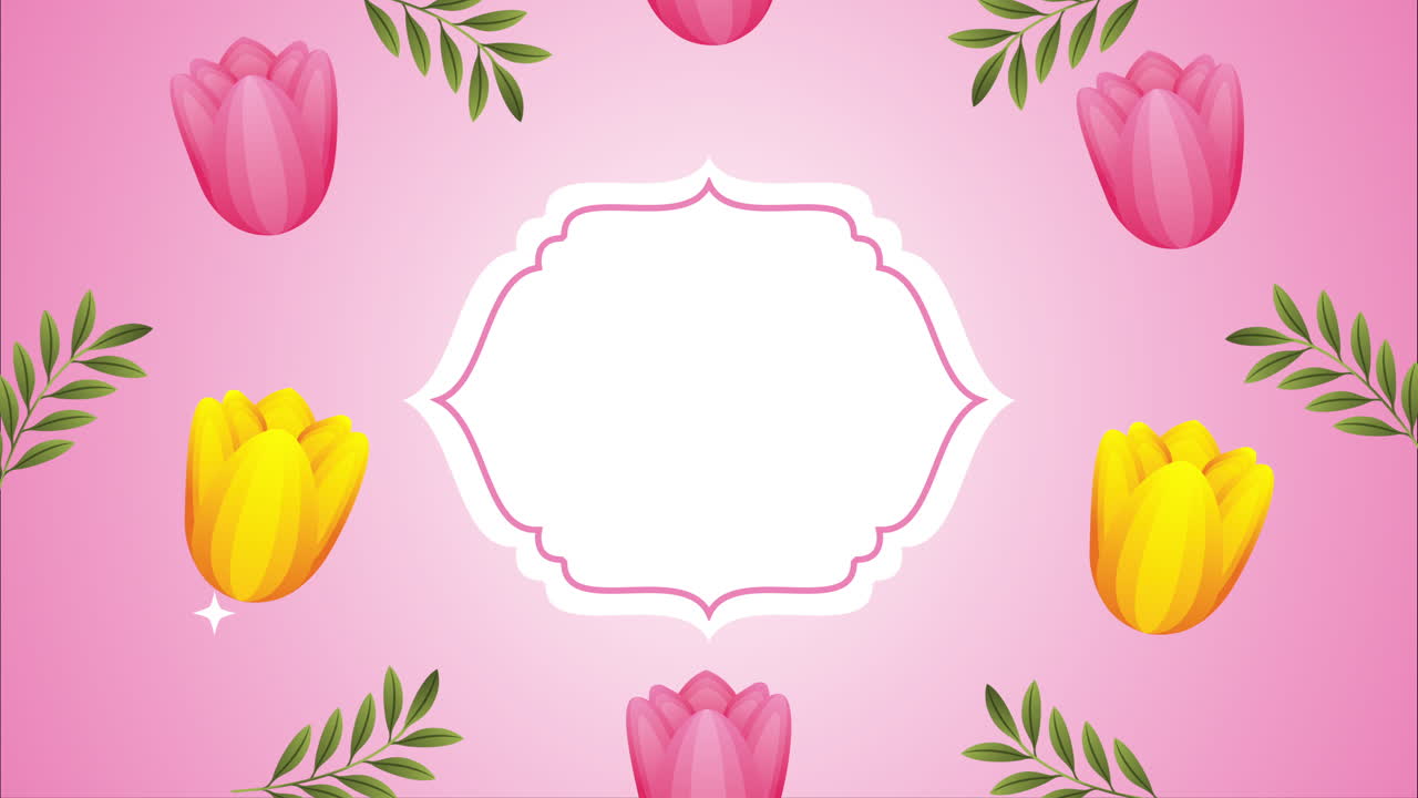 hermosas rosas flores jardín elegante marco de animación