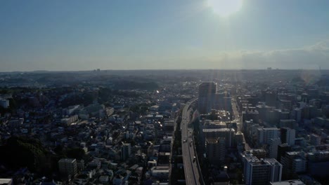 The-aerial-view-of-Yokohama