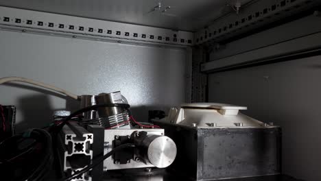 inside of an industrial equipment cabinet