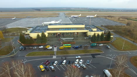 aerial view of airport