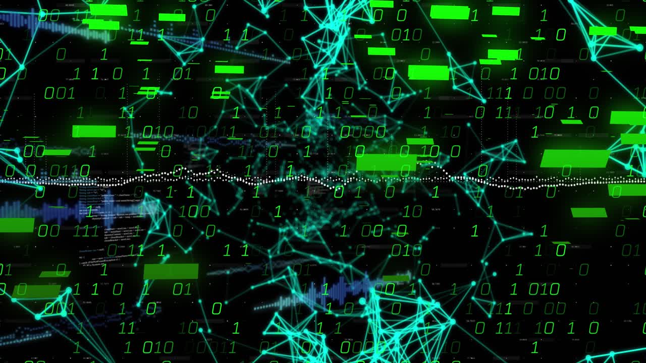 Animation of data processing over shapes
