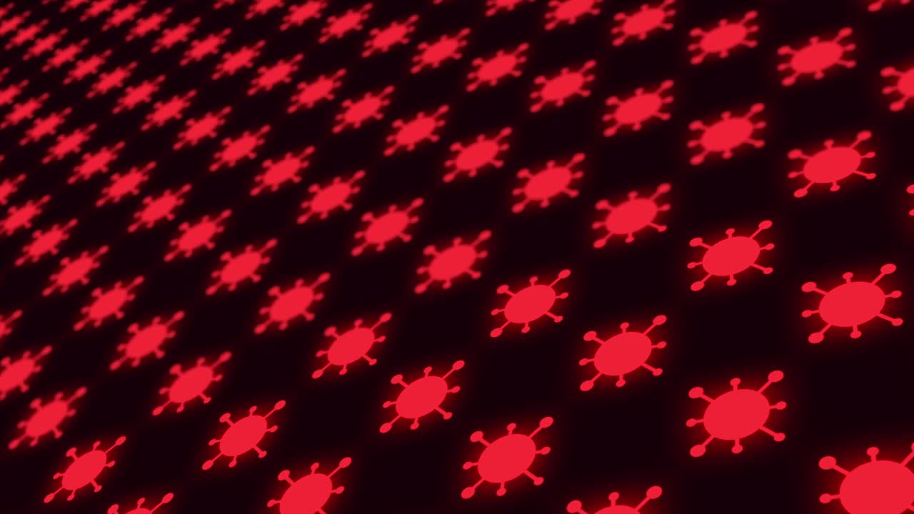 el fondo del icono sólido del coronavirus rojo brillante.