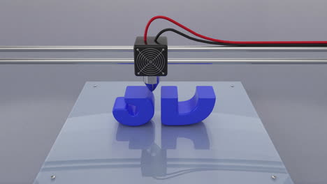 ⁇ 플 3d 프린터는 단어를 인쇄합니다. 3d 인쇄 또는 첨가 제조 및 로 ⁇  자동화 개념