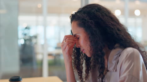 stress, headache and business black woman
