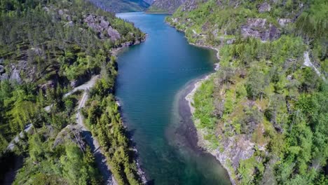 aerial footage from beautiful nature norway.