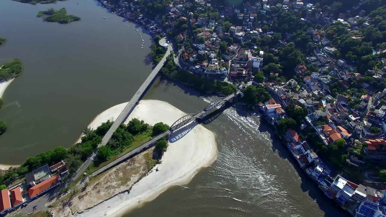 바가와 낙원 같은 장소, 전 세계의 멋진 해변, 마람바야 해변의 레스틴가, 리오데자네이루, 브라질