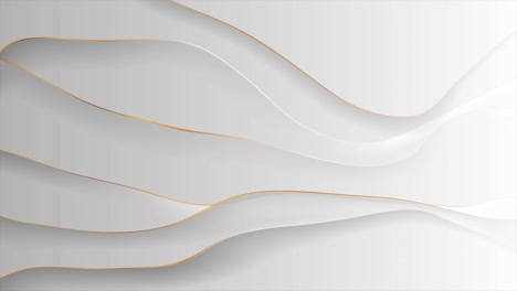 ondas lisas grises plateadas con líneas doradas curvas diseño de movimiento
