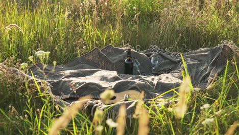 Picnic-En-Un-Campo-De-Flores