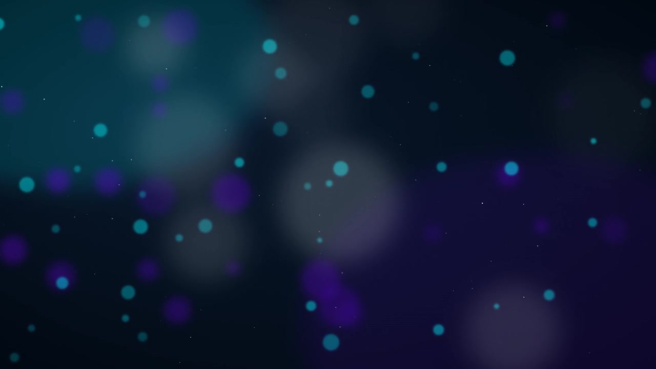Abstract Background with Floating Blue and Purple Bokeh Particles