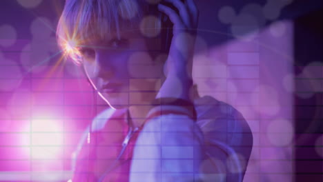 animation of female dj in the club