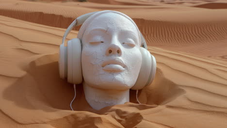 ancient-stone-heads-in-dystopian-desert-setting-wearing-headphones-made-with-generative-art