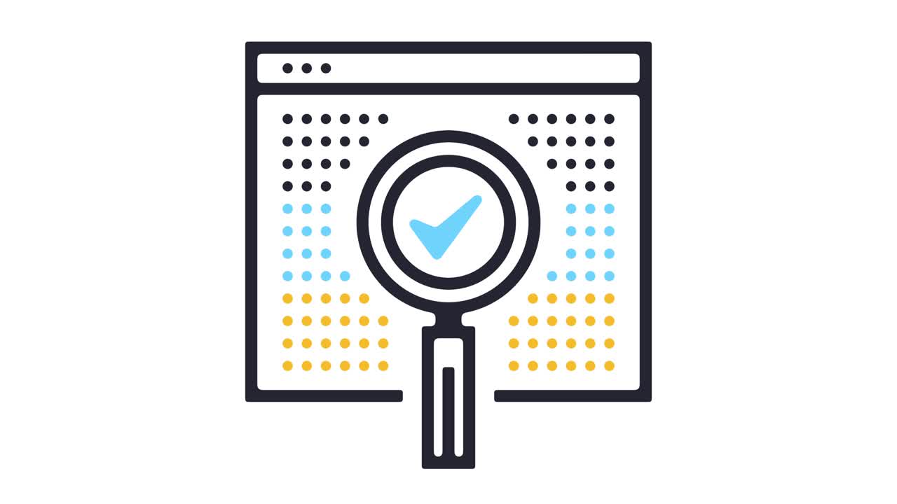 animación de icono de línea de código de computadora