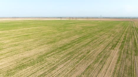 Landschaftsblick-Auf-Schöne,-Weitläufige-Landwirtschaftliche-Flächen-Auf-Dem-Land-Tagsüber